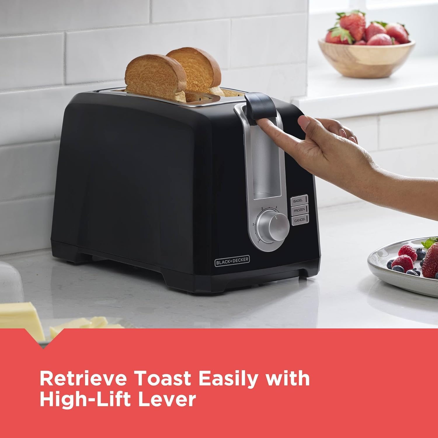 Skiennix 2-Slice Extra Wide Slot Toaster - Perfect for Bagels & Thick Bread | Stylish Design