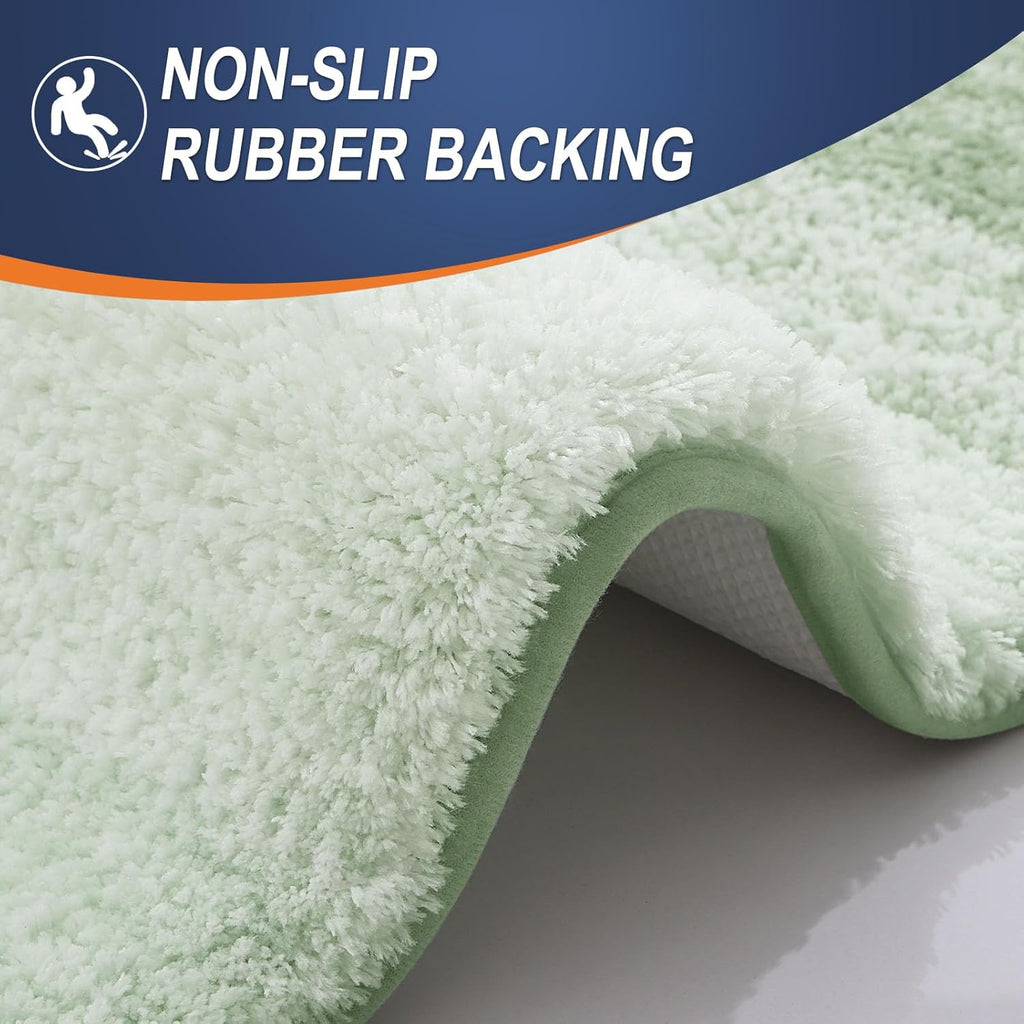 OLANLY Bathroom Rugs - Extra Soft Microfiber Mat, Quick Dry & Machine Washable | 24x16 Sage Green