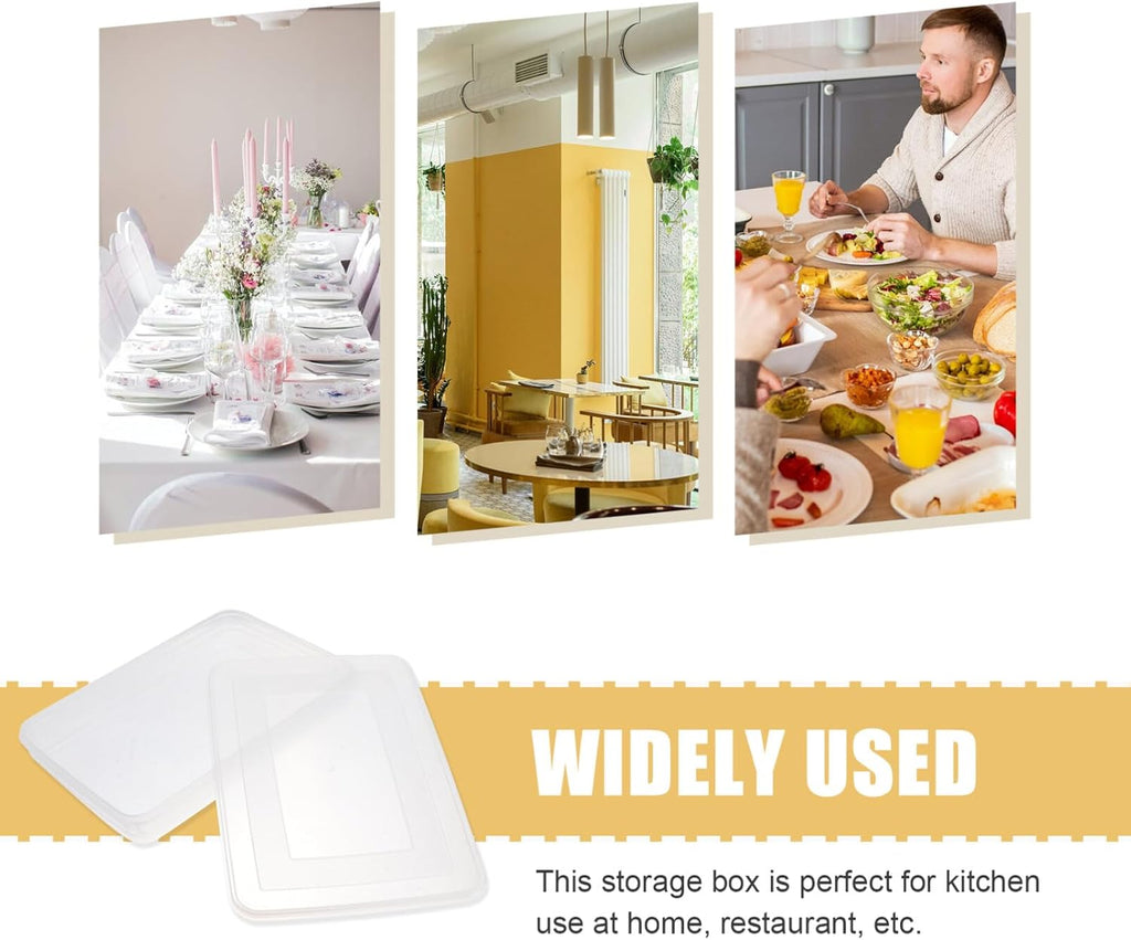 Uonlytech Large Airtight Dumpling Box - Clear Veggie Tray with Lid | Egg and Rice Storage Container