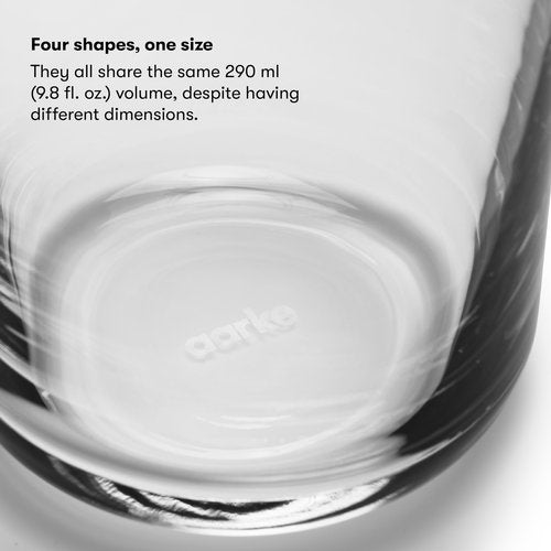 aarke Nesting Glasses, 4 x 290 ml (9.8 fl oz), Crystal Glass, Dishwasher Safe