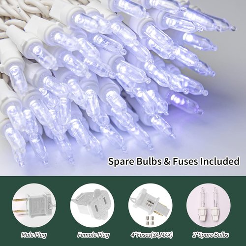 LAMPHOME Mini LED String Lights - 21.6FT White Indoor/Outdoor Christmas Decor for Parties & Weddings
