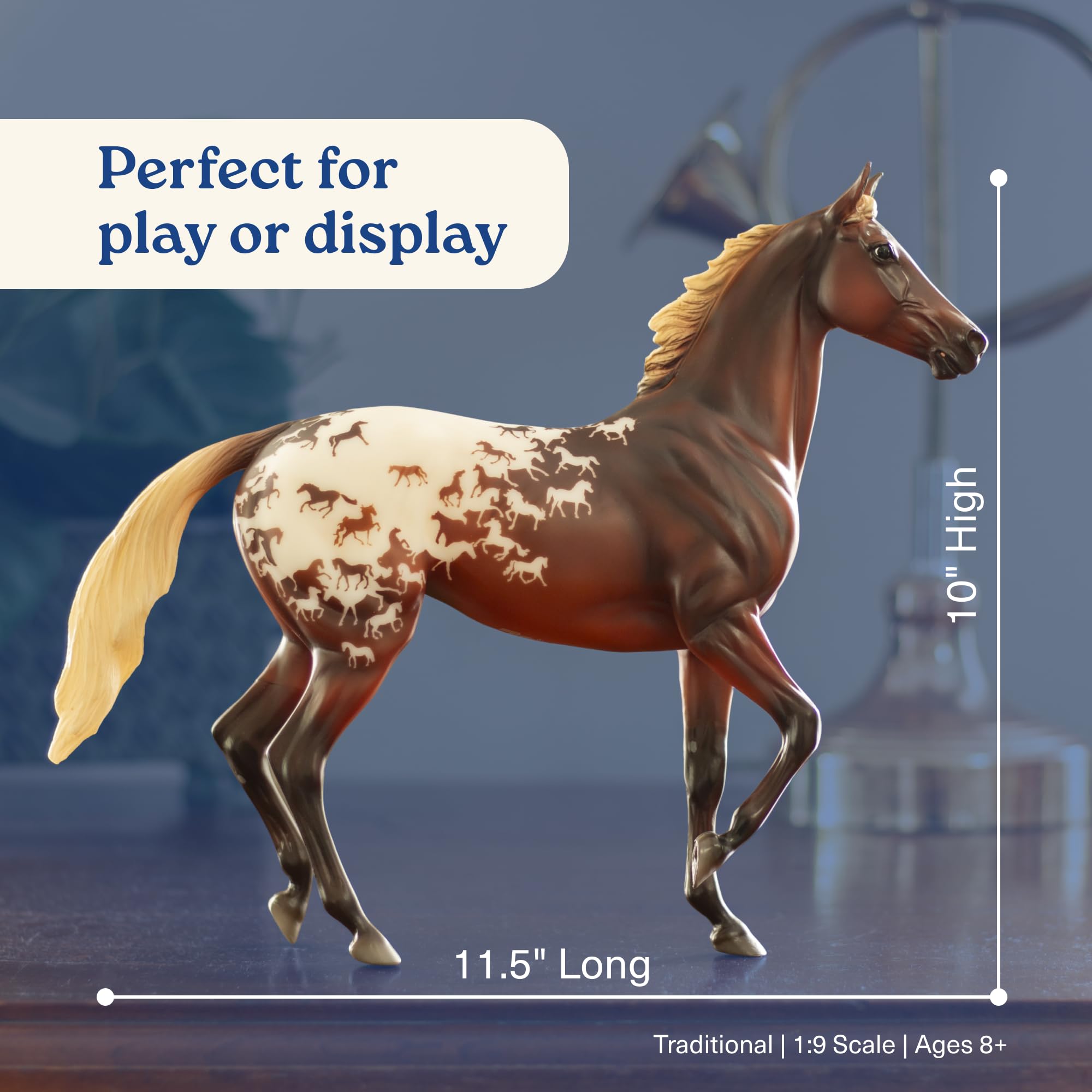 Breyer Horses Traditional Series – 75th Anniversary Sport Horse “Lonesome Glory” | Hand-Painted Thoroughbred Model with Flaxen Red Chestnut Blanket Appaloosa Coat | 1:9 Scale Collector Figurine