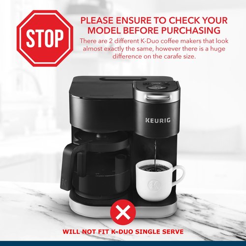 12-Cup Coffee Carafe Compatible with Keurig K-Duo Essentials, K Duo Hot & Iced – Will NOT Fit Keurig K-Duo Single Serve