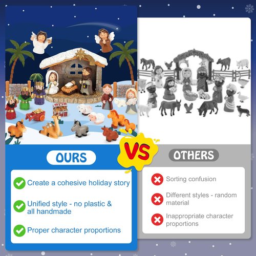 Nativity Advent Calendar 2025 for Kids - 24 Days of Nativity Set for Kids - Toddler Advent Calendar for Boys & Girls - Christmas Countdown Calendar Gifts for Children Ages 1 2 3 4 5+