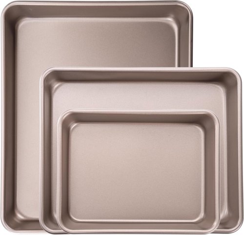 Dicunoy Nonstick Deep Baking Pans Set of 3 | Heavy Duty Carbon Steel Bakeware - 8, 11, 12 Inch Sizes