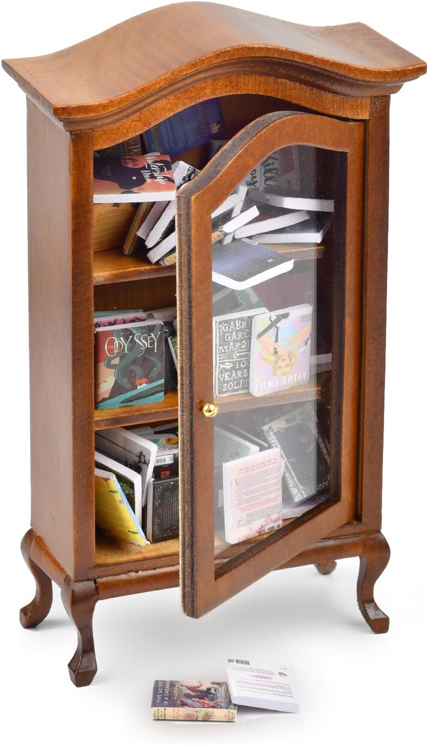 Skiennix Mini Bookshelf - Handcrafted Design with 100+ Unique Miniature Books | Perfect for Book Lovers