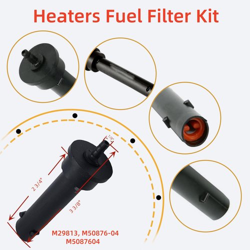 Dgdhf Replacement Fuel Filter Kit M50876-04, M29813 Fits Reddy, Co-op, Remington, Master, Desa, Cenex Kerosene Air Heaters (Set of 2)