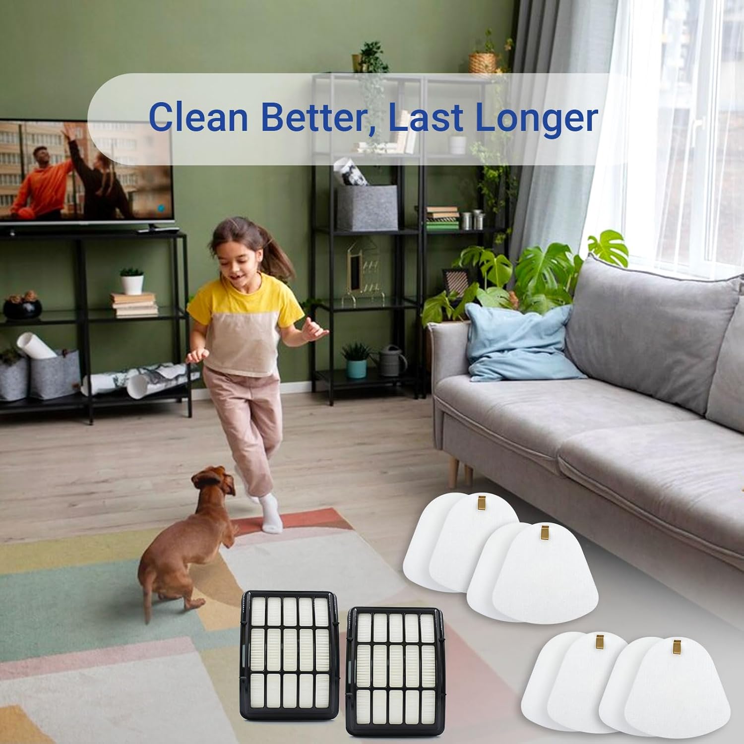Shark Navigator Lift-Away Vacuum Filter Replacement - 2 HEPA & 4 Foam/Felt Filters | Compatible with ZU503AMZ, NV350, NV360, UV500