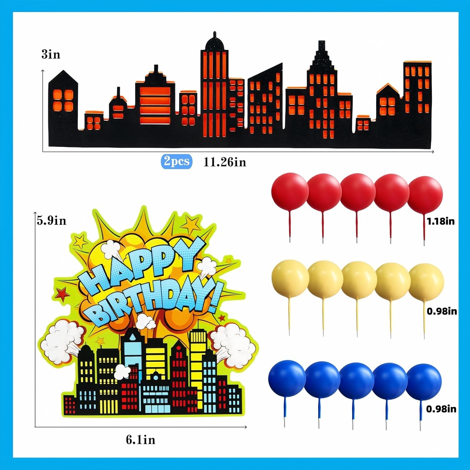 Superhero Cake Decorations Superhero Themed Party Decoration City Cake Border Decoration