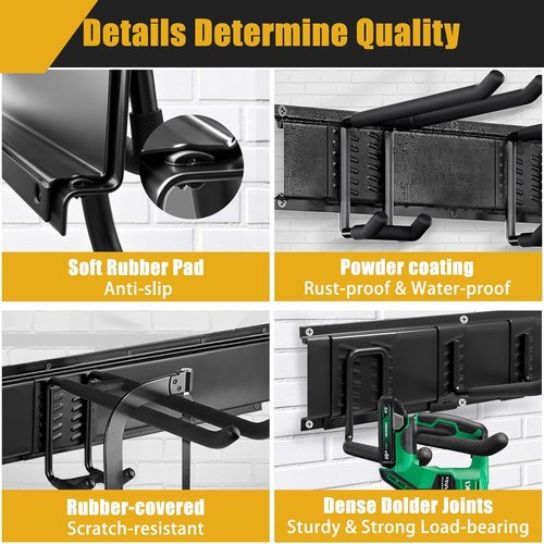 KOFANI Heavy Duty Garage Wall Organizer - 700LB Capacity | 48-Inch Adjustable Tool Rack for Shed & Yard Storage