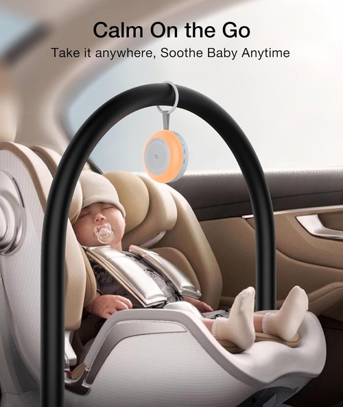 LEICEX Portable Sound Machine - 33 Soothing Sounds & 10 Color Night Light for Babies | Sleep Timer & Memory Function