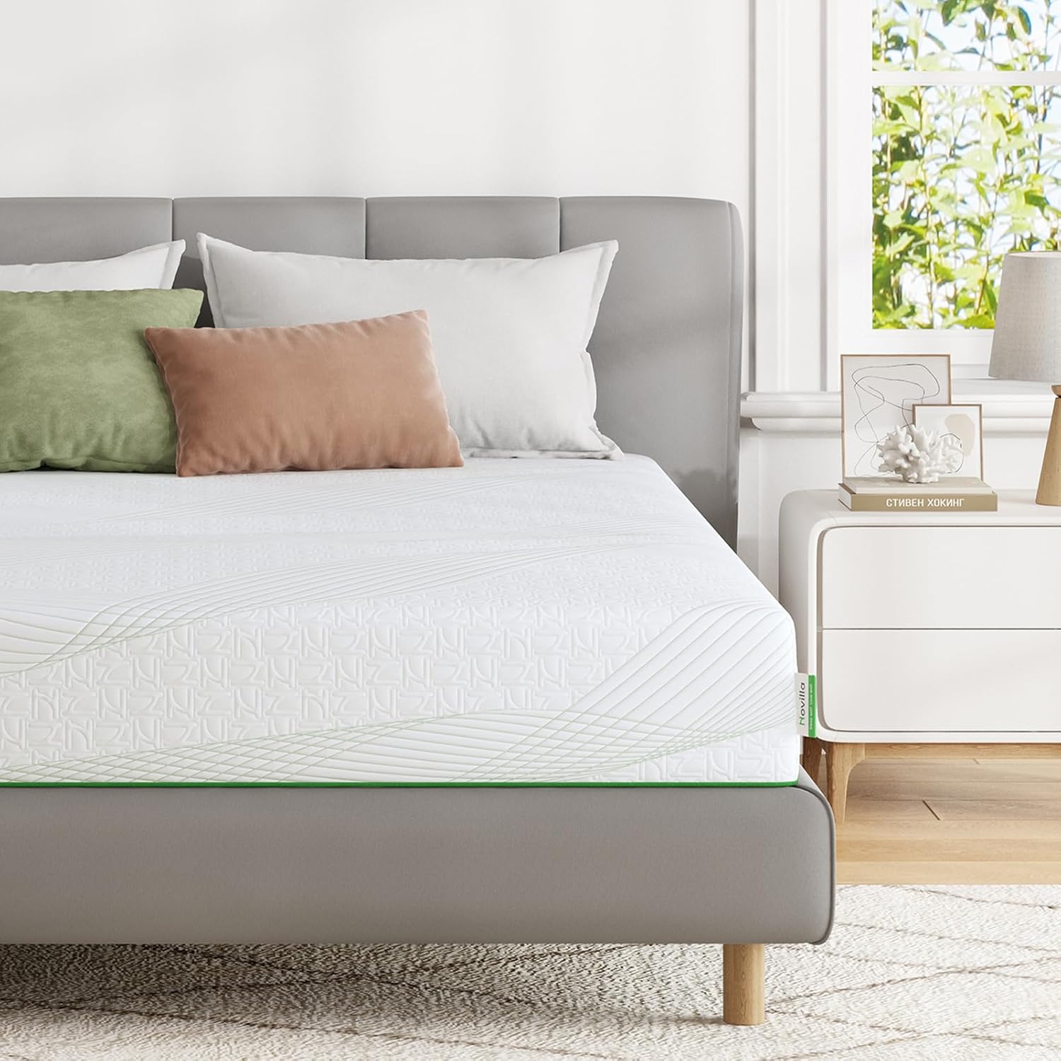 Novilla Twin Mattress - 8 Inch Gel Memory Foam for Back Pain Relief | Medium Firm with Edge Support