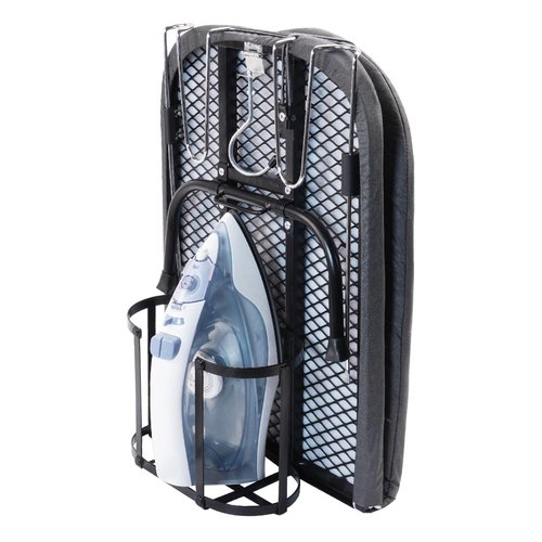 Table Top Ironing Board with Iron Holder and Wall Mount, Foldable Mine Iron Board,Portabled, Omuachip Metal Small Iriong Table Countertop for Space Saving,（No Ironing Included 39 x 12inches, Black