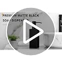 GMISUN Black Glass Soap Dispenser with Stainless Steel Pump - 12 oz