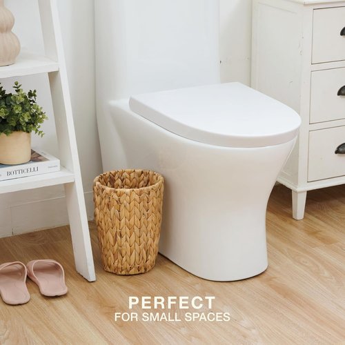 84ECO Wicker Trash Cans - Stylish Rattan Waste Baskets for Bathroom & Bedroom - Natural 2 Gallon (2-Pack)