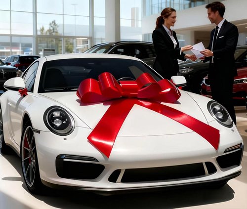 IDOYUAN 30-Inch Big Red Car Bow - Perfect for Car Decor & Gift Wrapping | Ideal for Weddings & Holidays