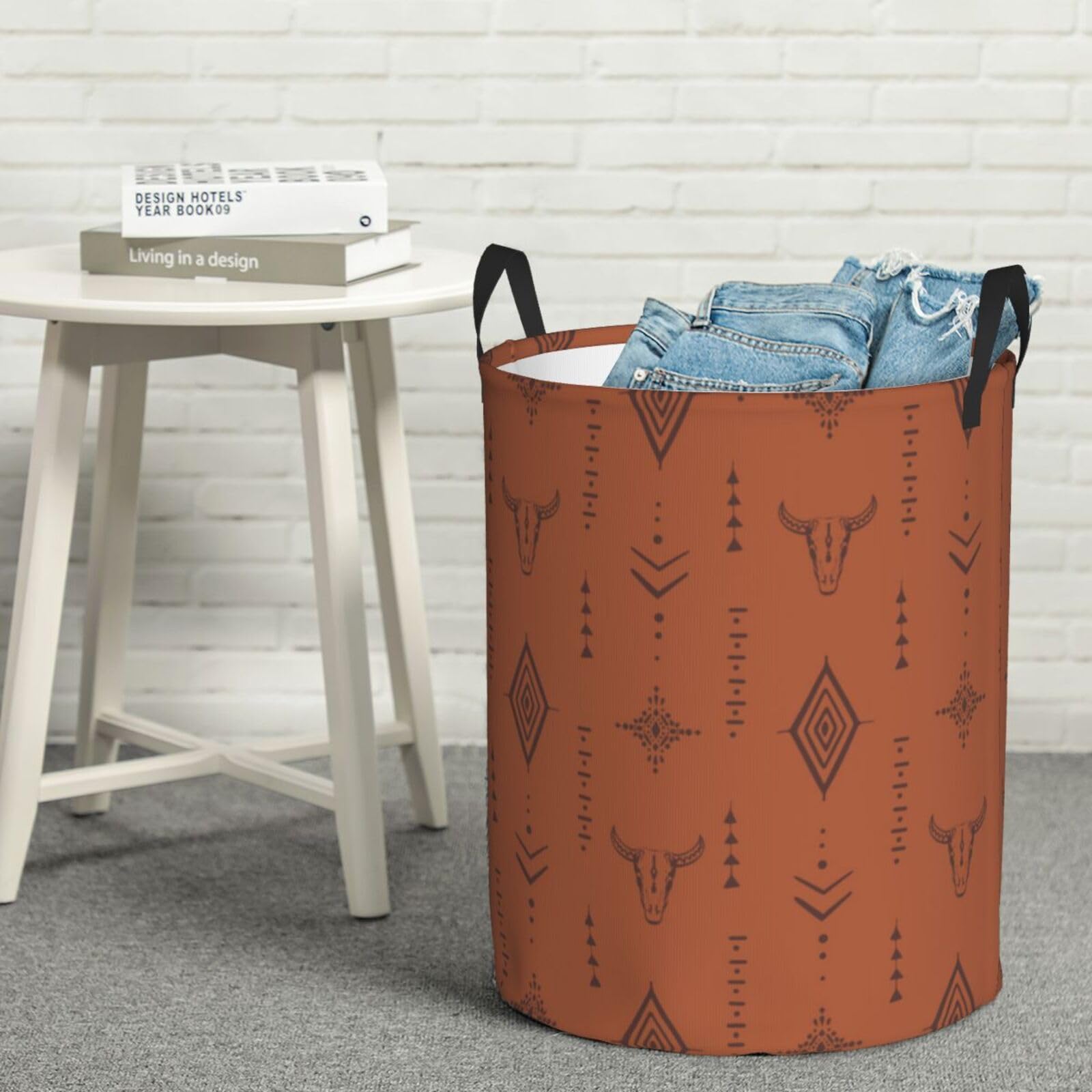Large Laundry Basket Western Boho Home Decor Laundry Hamper With Handles Collapsible Laundry Baskets Waterproof Dirty Clothes Hamper Storage Basket Toy Bins For Room Bathroom Bedroom Decor