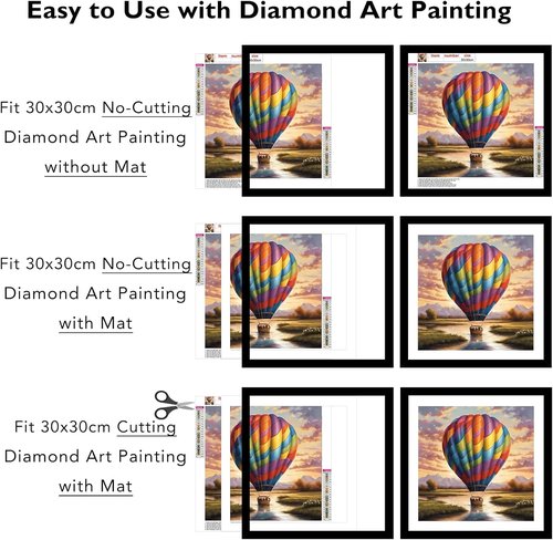 JCJMY 12x12 Picture Frame - Versatile Display for 10x10 or 12x12 Art | Black Wall Hanging with Plexiglass