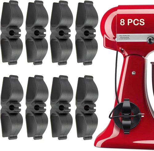Lancord Kitchen Appliance Cord Organizer - Upgraded Stick-On Wire Wrapper for Mixers, Coffee Makers & More