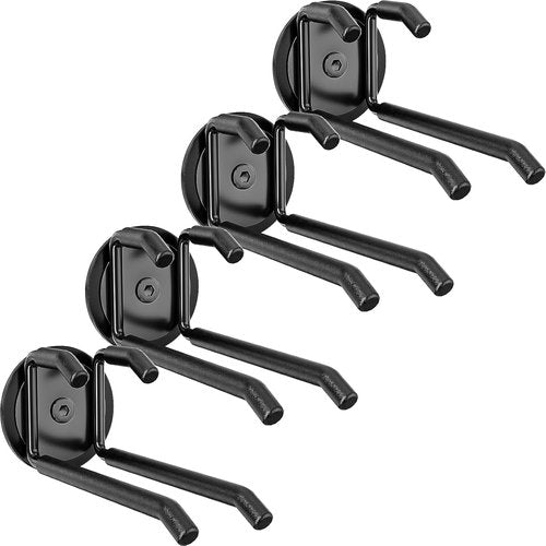 E-Blackpro Strong Magnetic Hooks - Heavy Duty 20lb Hold for Garage Utility Storage | 4 Pack for Tools & Ladders