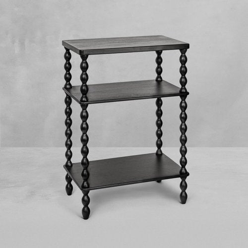 Creative Co-Op Bobbin Leg Rectangle Wood Accent Table, Black