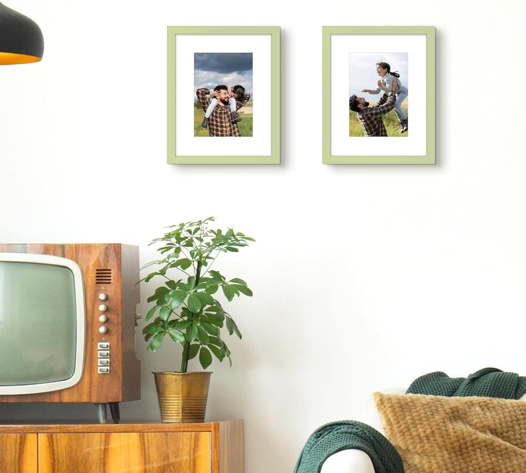 Upsimples 8x10 Picture Frame - Versatile Display for 5x7 or 8x10 Photos | Green, 1 Pack