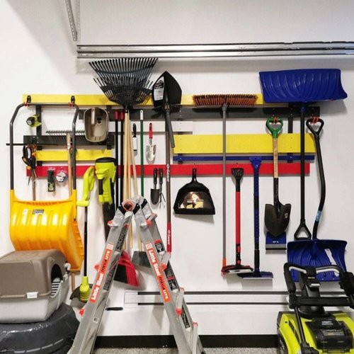 Heavy Duty Garage Storage Hooks by J Utility - 4-Inch Wall Mount Hangers for Tools, Bikes & Ladders | 10 Pack