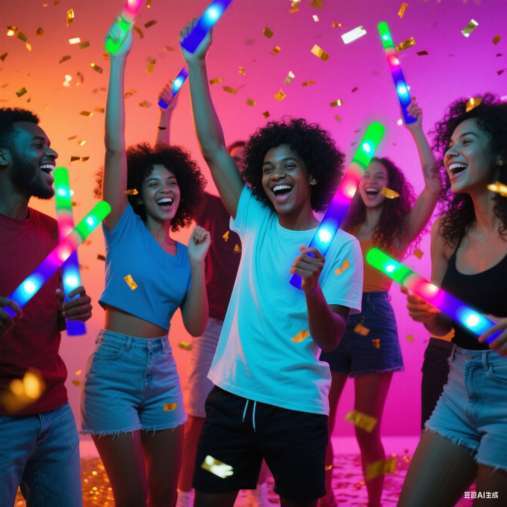 JYlanglin 156 Pack LED Foam glow sticks, glow sticks for wedding with 3 Modes Colorful Flashing, Glow Stick Bulk Party Pack for Wedding, Raves, Concert,Camping, Sporting Events, Pool Party