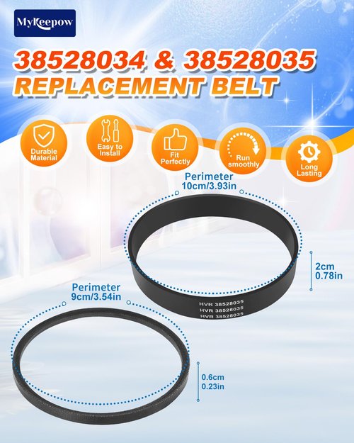 MyKEEPOW 38528034/38528035 Vacuum Belts Compatible with Hoover WindTunnel Self-Propelled U6485900 U6439900 U6454900 U6630900 Series, Replace Part 40201200 & 40201170,1+1 Pack