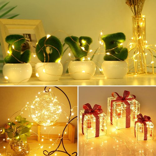 Kolpop 20 Pack LED Fairy Lights - Battery Operated Mini Twinkle String Lights | Waterproof Warm White for Parties & Decor