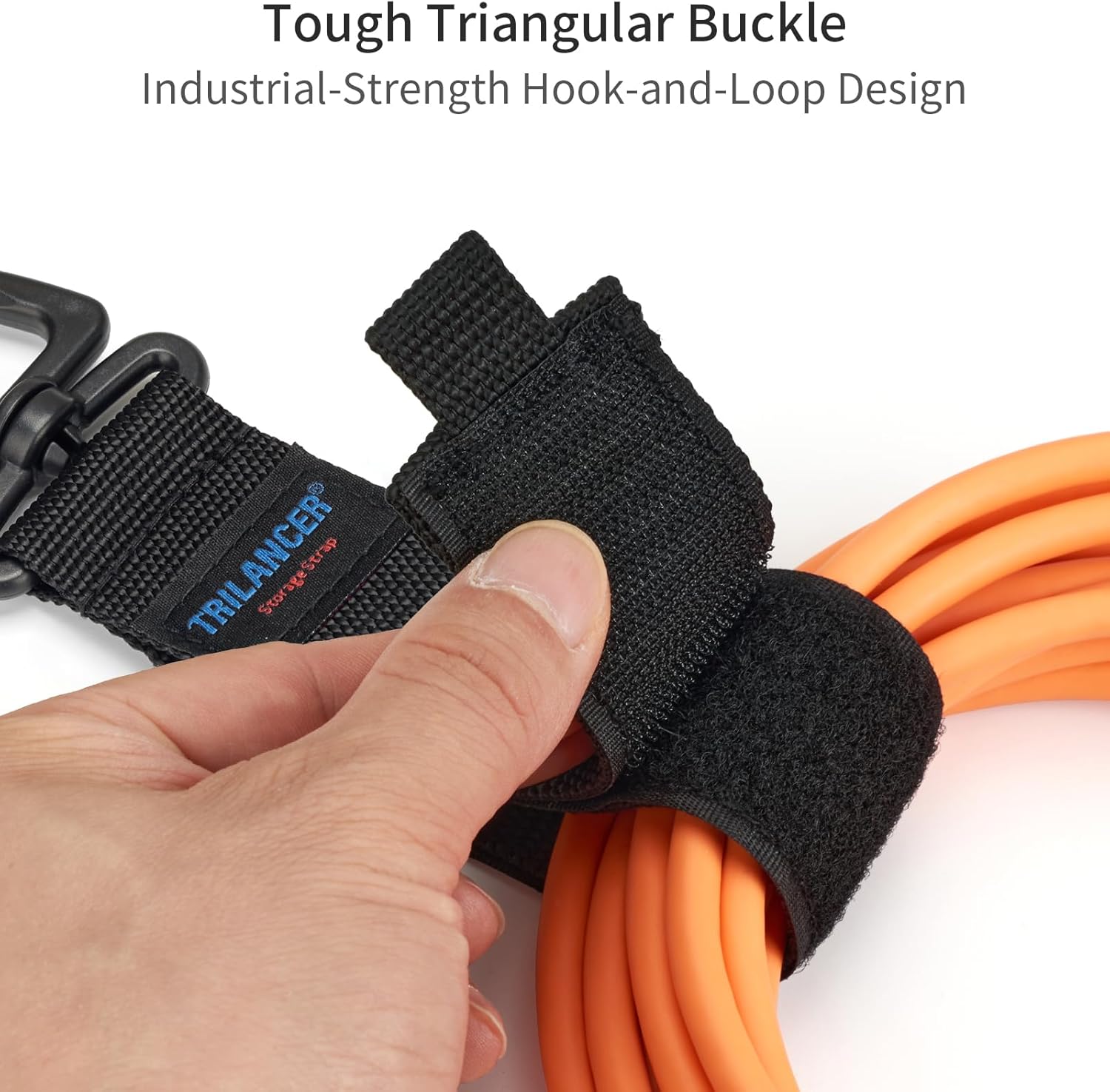 Trilancer Heavy Duty Storage Straps - 10-Pack Hook-and-Loop Cord Organizer for Cables & Wires