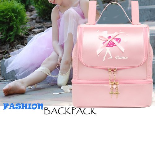 Ballet Dance Backpack with Separate Shoe Compartment,Cute Ballet Dance Backpack Tutu Dress Dance Bag (Blue)