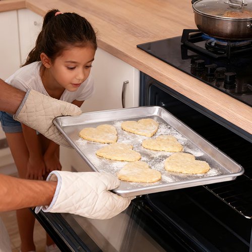 Bastwe 12 Pack Half Size Baking Sheet Pan Set, Aluminum Commercial Quality Cookie Sheet for Baking or Roasting, Large Thick Baking Tray Prevents Warping, 13" × 18" Cookie Tray Pan