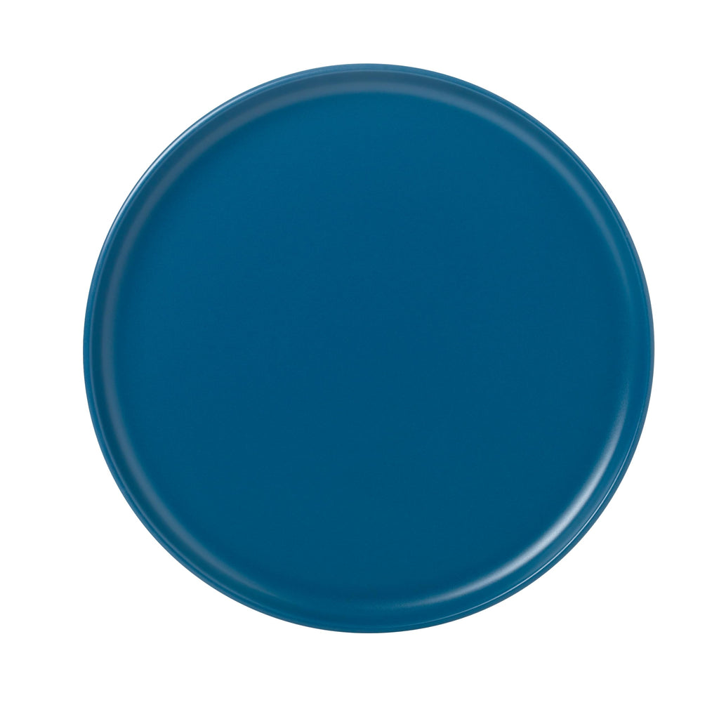 Lorren Home Trends Blue Stoneware Dinnerware Set, 16 Piece, Service for 4, Microwave and Dishwasher Safe