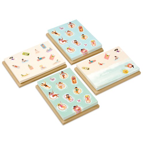 Hallmark Beach Note Card Assortment (48 Blank Cards with Envelopes) for Summer Birthdays, Pool Party Invitations, Bachelorette Party Thank Yous