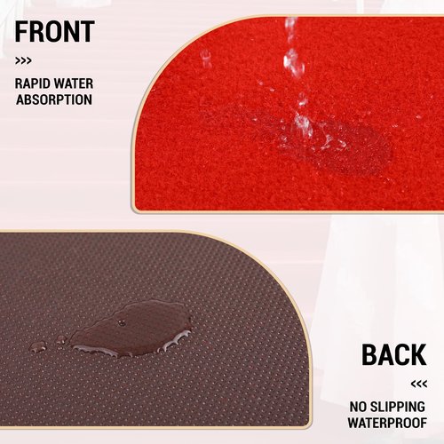 Extra Thick Red Carpet Runner for Party Felt Non-Slip Rubber Backed Aisle Runway Rug for Step, Proposal & Wedding Decorations, Hollywood Oscars Runway，Reusable (Red, 3 X 10 FT)