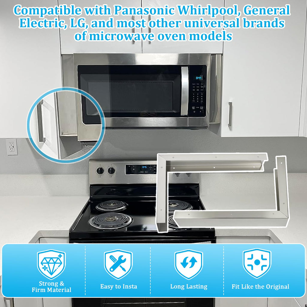 8171339 Microwave Filler Kit 15.75 L x 10.9 W x 3 H Gap Cover for Over-the-Range Ovens Anti-Rust & Durable Replaces Whirlpool GE LG Microwave Trim Kit