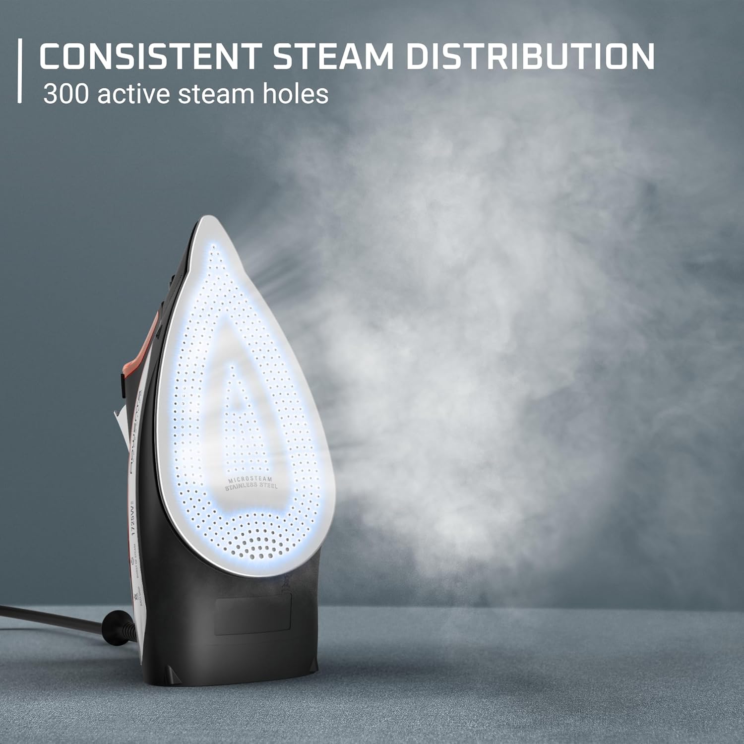 Rowenta Access Steam Iron - Powerful Vertical Steamer with Anti-Drip Protection | Red Finish