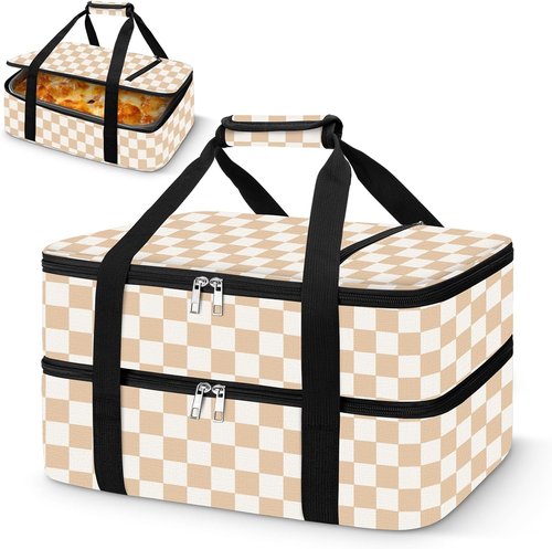 Coobiiya Insulated Casserole Carrier - Thermal Tote Keeps Food Hot or Cold | Fits 9" x 13" Dish
