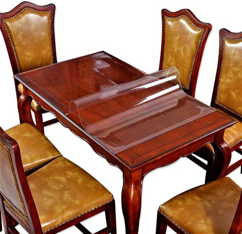42 X 108 Inch Thick Furniture Table Protector Clear Plastic Tablecloth Mat Wipeable Desk Glass Topper Protective Cover Eco PVC Vinyl Coffee Dining Tabletop Easy Clean Water Resistant Protection Pad