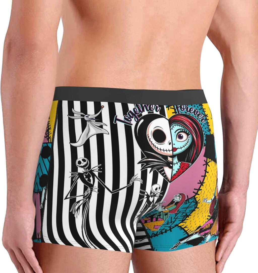 Skiennix Nightmare Christmas Men's Underwear Briefs - Breathable Stretch Novelty Shorts