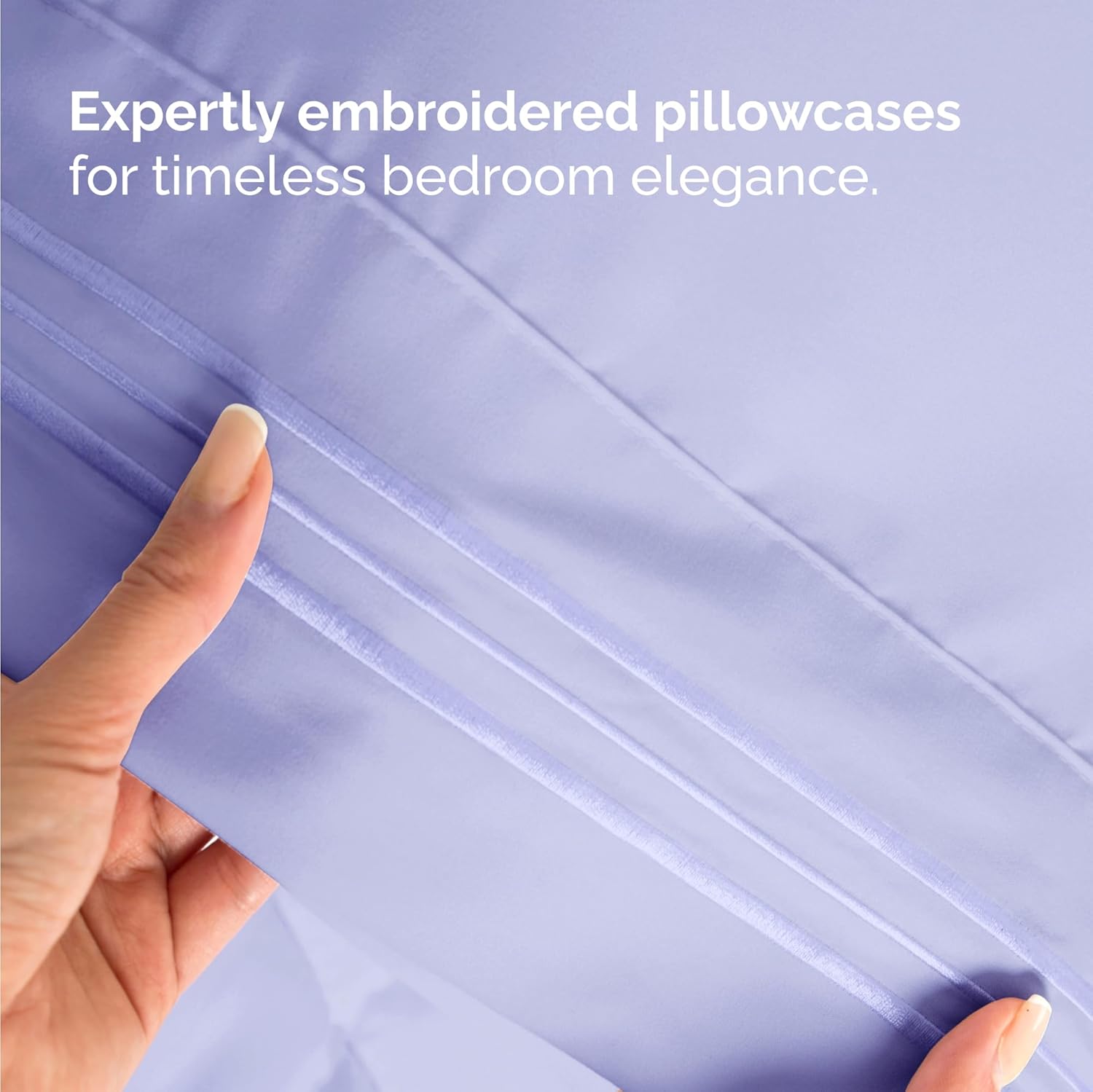 Skiennix Twin Size 3-Piece Sheet Set - Ultra-Soft Cooling Bedding - Deep Pockets, Wrinkle-Free - Lavender