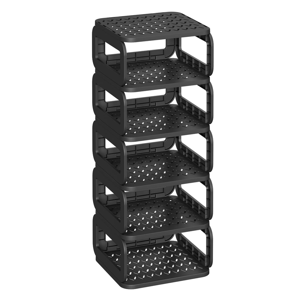SONGMICS Shoe Rack, Shoe Organizer, 6 Shelves, Shoe Storage, Narrow Shoe Shelf, Open Shelf for Entryway, Living Room, Bathroom, Space-Saving, Ink Black ULPC037B01