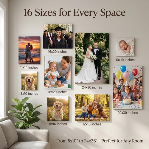 IUI Custom Canvas Prints - Personalized Framed Wall Art for Home Decor | Ideal Gift for Family & Couples (11"L × 14"W)