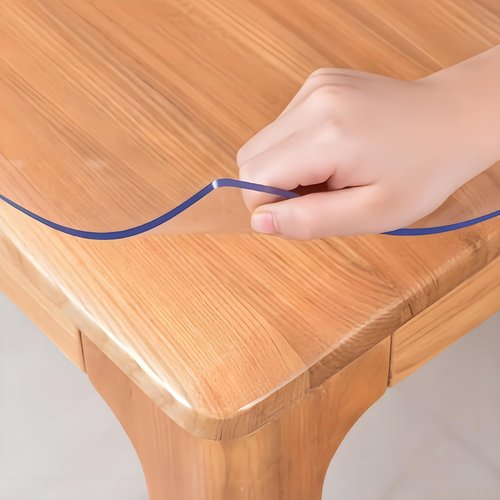 HoSwag 42"X78"Crystal PVC Table Cover Protector, Waterproof PVC Tablecloth, 2MM Thickened Protector for Table, Desk, Coffee Table, Workbench,Dresser, TV Stand, Counter