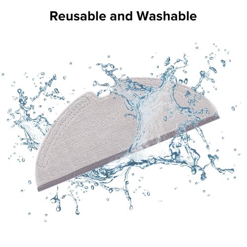 roborock 2 Pack Microfiber Mop Cloths for Q 5, Q5 Pro, Q5 Pro+, Q7, Q7Max, Q8Max, Q8Max+, E Series, S5, S5 Max, S 6, S6 Pure, S6 MaxV Robot Vacuum Cleaner, Mop Pad Replacement Accessories