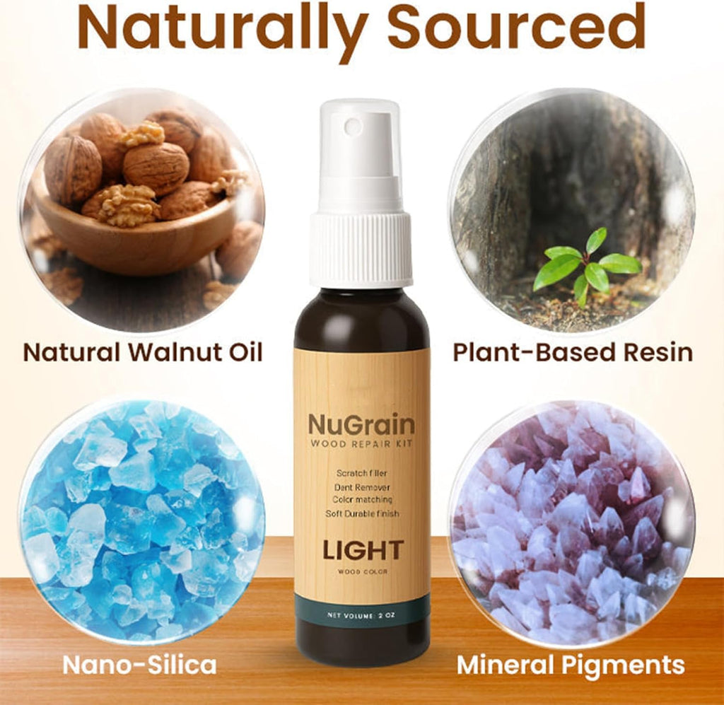 NuGrain Wood Repair Kit, Professional Wood Floor Scratch Repair, Floor Cover Nicks and Scratches, Hides Minor Defects, Restore a Finish for Wood