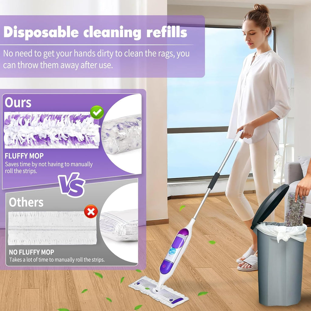 Skiennix 30 Pack Disposable Power Mop Pads - Thickened Multi-Surface Replacement for Swiffer Wet Pads
