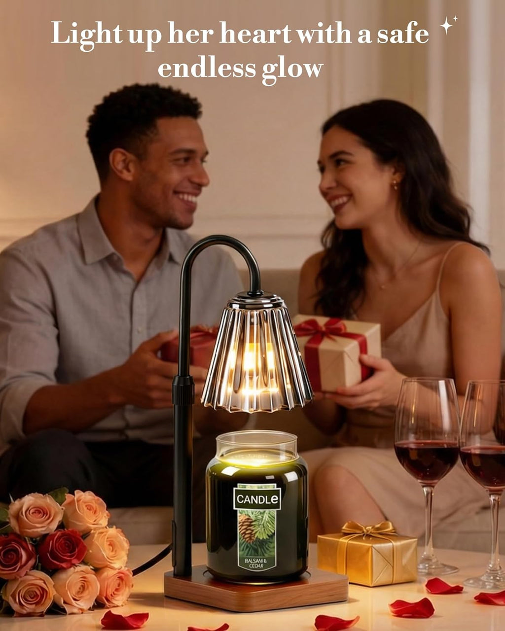 Marycele Candle Warmer Lamp - Adjustable Height with Timer & Dimmer | Perfect Gift for Mom & Sister