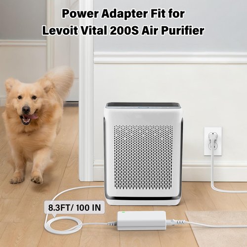 24V Air Purifier Charger Replacement Compatible with Levoit Vital 200S, Power Cord AC Adapter for LEVOIT Vital 200S Smart True HEPA Air Purifier LAP-V201S-WUS LAP-V201S-AUSR LAPV201SWUS LAPV201SAUSR